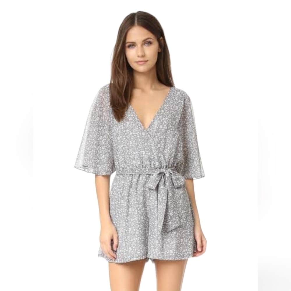Rebecca Minkoff Women's Romper Steph Ditsy Floral Bloomcore Dainty Demure‎ Large